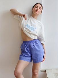 Комплект женский "Cosmic vibes" футболка и шорты в Владивостоке